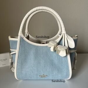 ♠️Kate Spade Stash Denim Floral Small Carryall Bag